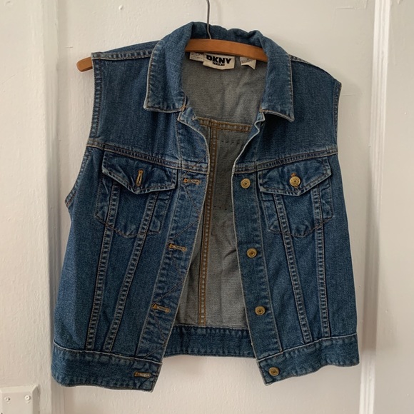 Vintage American Flag Denim Vest - Picture 2 of 5